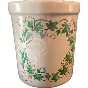 Roseville Pottery 1 Quart High Jar With Flower Pattern
